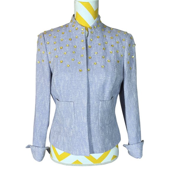NWT Worth 100% Cotton Jeweled Orchid Blazer - Picture 1 of 11